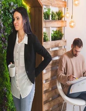 Fokus im Coworking Space-Focus in coworking spaces